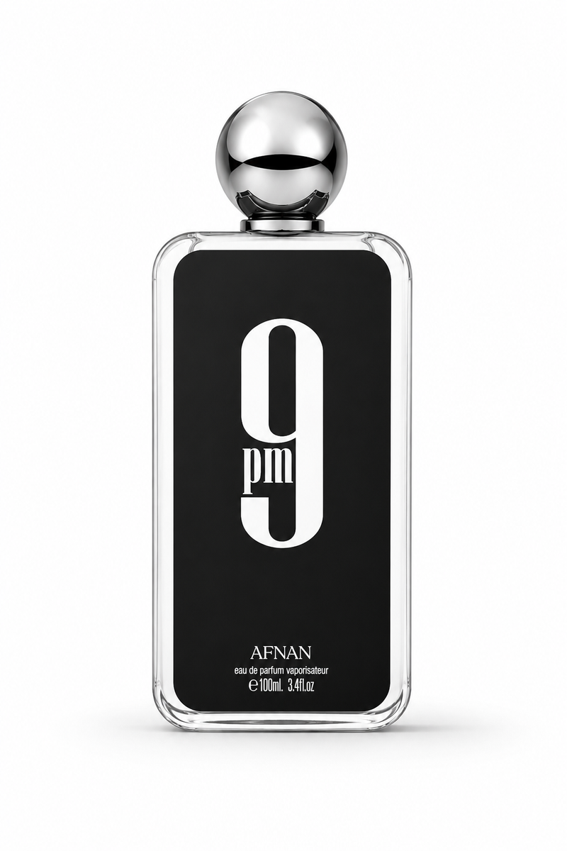 9PM Inspired Perfume for Men — 100ml Alcohol-Free, Long-Lasting Black Bottle